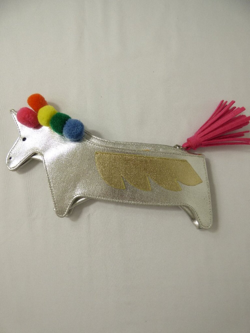 NWOT Hanna Andersson Silver Unicorn Pencil Pouch